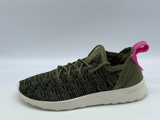 adidas ZX Flux ADV Virtue Sock Womens Trainers Green BB2316 UK 4