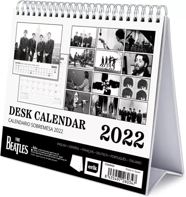 Grupo Erik Official The Beatles Calendar 2022 - Desktop Calendar 2022 The Beatle 3