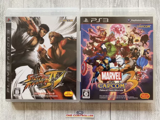 SONY PlayStation 3 PS3 Street Fighter IV & Marvel vs Capcom 3 set from Japan