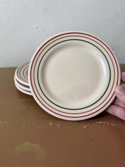 VTG IROQUOIS CHINA Syracuse NY Lunch Plates, Multicolored