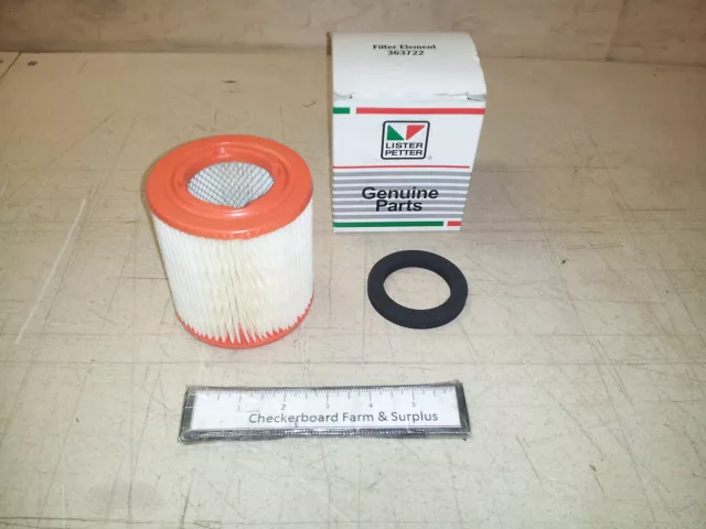 NOS Genuine Lister Petter Air Filter Element 363722 AC1 Series 2 & AD1 Engines