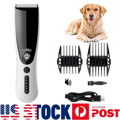 Pet Dog Cat Grooming Kit Rechargeable Cordless Electric Hair Clipper Trimmer Set