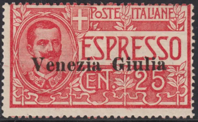 Italy - Venezia Giulia - Espresso n.1d Variety MNH** cv 900$ Certificate