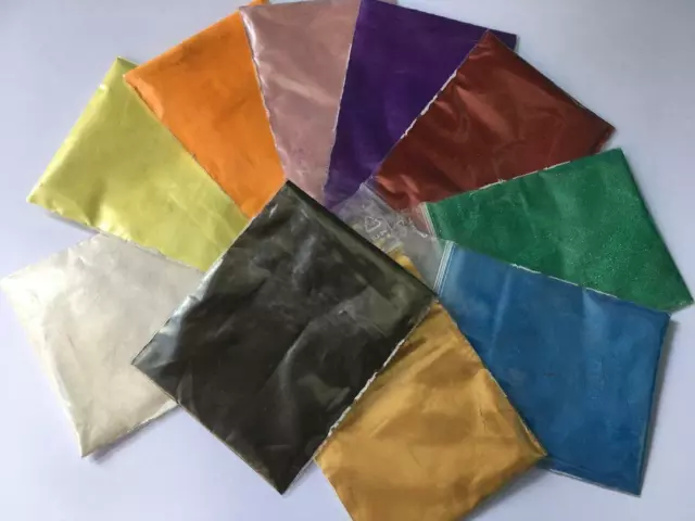 Perlen Farbpigmente für Epoxidharz, Resin,Seife 10 Farben im Set, Farbpulver 3g.