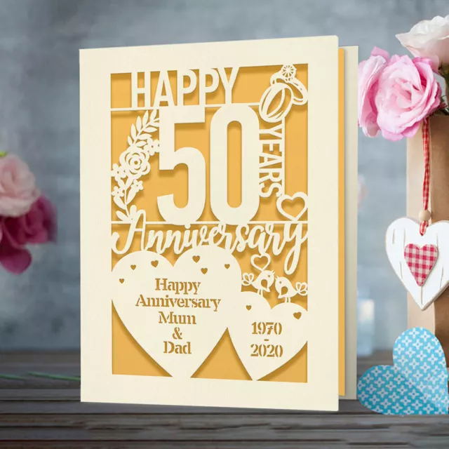 Personalised Wedding Anniversary Card On Your Anniversary Wife Husband Dad Mum