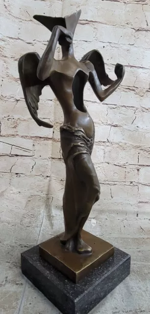 Salvator Dali Surrealistic Angel Abstract Modern Art Bronze Statue Sculpture Art