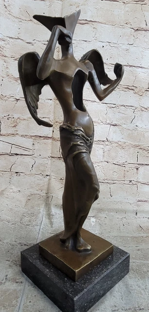 Salvator Dali Surrealistic Angel Abstract Modern Art Bronze Statue Sculpture Art