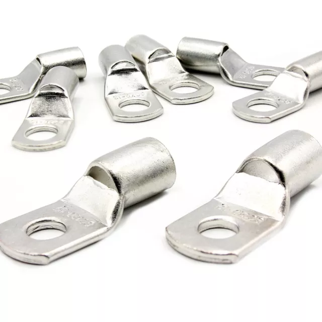 10 Stück Rohrkabelschuhe 25mm² M10 Kabelschuh Rohrkabelschuh unisoliert SC25-10