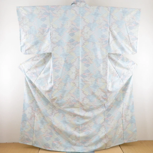 Tsumugi kimono Silk Oshima tsumugi White 64.6inch Women's