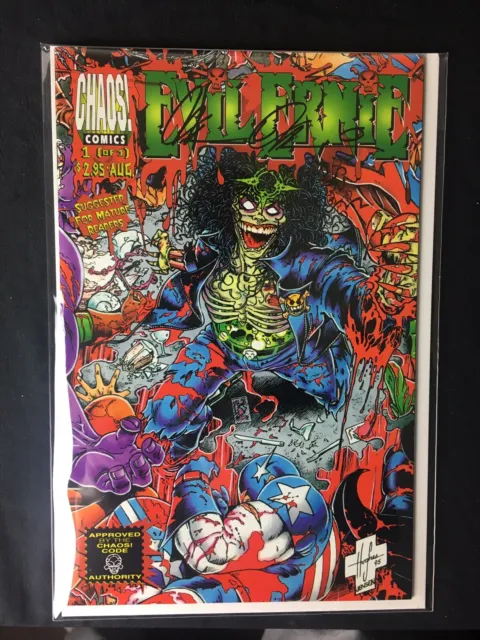 Evil Ernie vs. the Super Heroes #1 Aug 1995 Chaos! Comics Signed By Brian Pulido