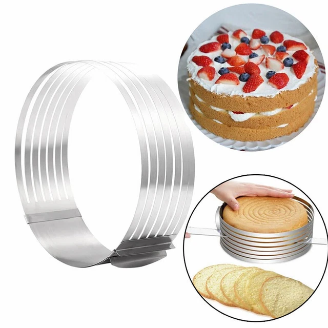 Taglierina per torte acciaio inox torte fondo cutter parziale anello regolabile