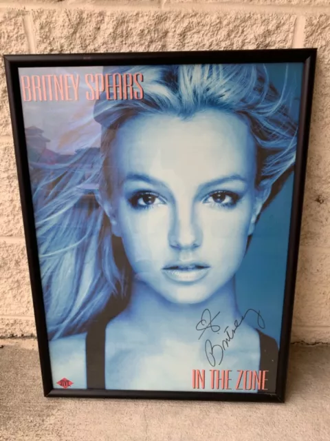 2004 Britney Spears In the Zone AUTOGRAPHED Poster 24X18