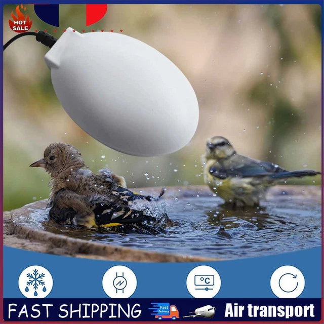 USB Bird Bath De Icer Heater Birds Squirrels Winter Heater for Lawn (White)