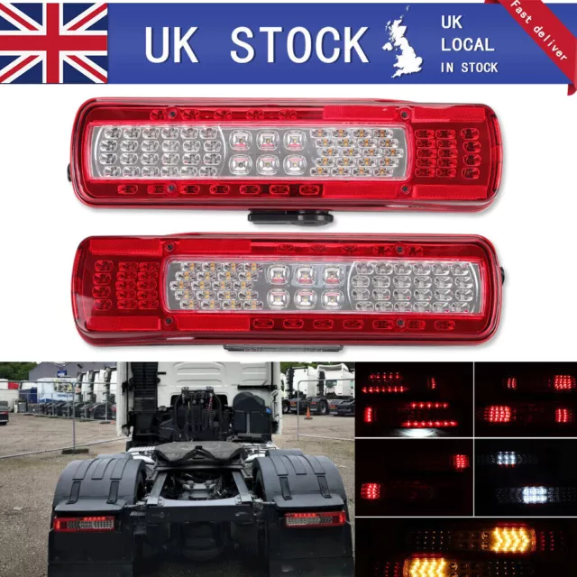 Led Rear Combination Light Lamp Alarm For Volvo Fh Fm 2012 Euro + Number Plate