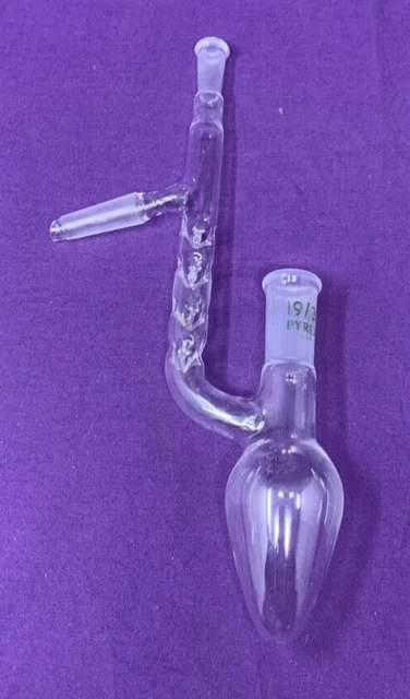 Pyrex Vigreux Distillation Head Claisen Sidearm FLASK  JOINT 19/38