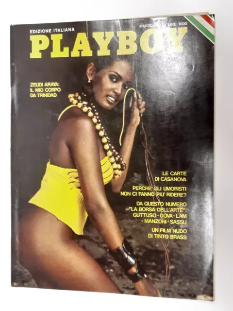 PLAYBOY N.3 MARZO 1974 ZEUDI ARAYA+POSTER+ 8 carte di Casanova  Originale ED.ITA