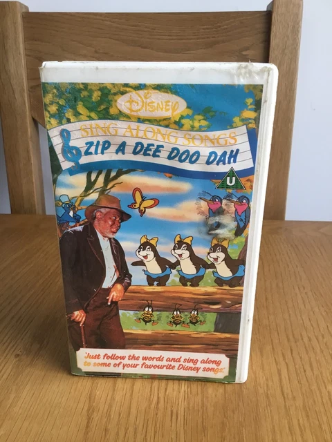 DISNEY VINTAGE SING Along Songs VHS - ZIP A DEE DOO DAH - Rare Video ...