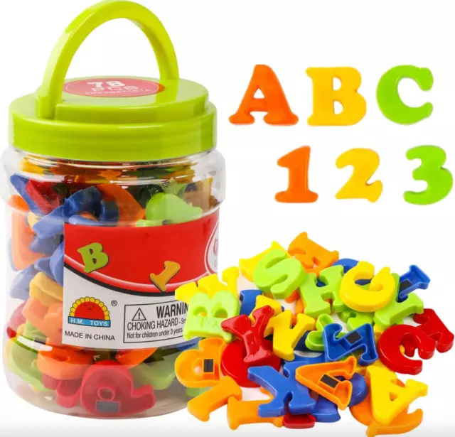 Magnetic Letters Numbers Alphabet Colorful Plastic Fridge Magnets Abc 123