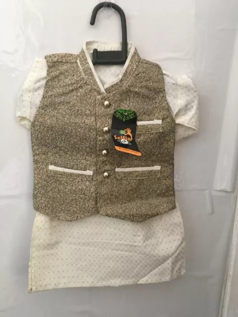 1-2-3-4-5-6year old boys Waistcoat with shalwar Kameez Pak/ind/Asian Eid wedding