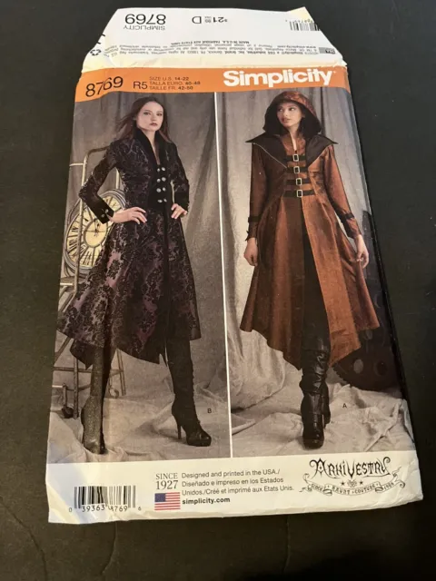 Simplicity 8768 Size 14-22 Cosplay Military Coat ArkiverStry  Video Game Robe