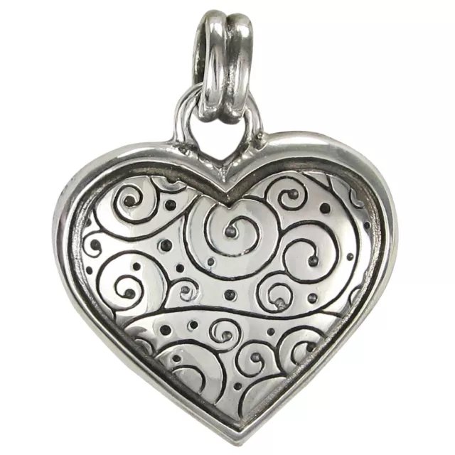 Sterling Silver Stylized Modern Heart Pendant Love Jewelry by artist Cari Buziak