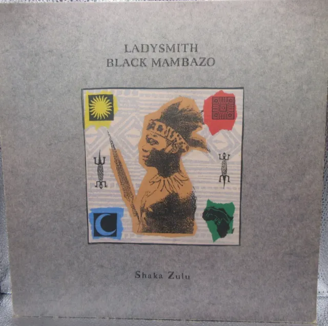 LADYSMITH BLACK MAMBAZO SHAKA ZULU LP Lyric Inner WB 1987 Excellent