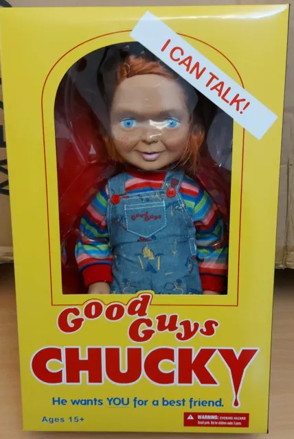 Childs Play 15" 'Happy Face' Talking Chucky 'Good Guy' Figure W/Sound Mezco