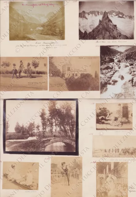 1890 ROMA Congresso CAI Vedetta Gianicolo Alpinismo Fotografie albumina