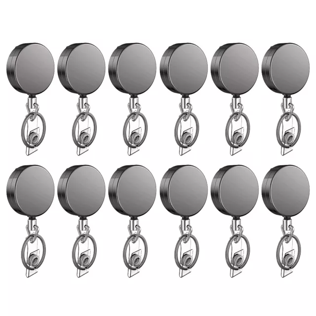 Retractable Heavy Duty Pull Ring Key Chain Recoil Keyring Wire Rope Key  Holder