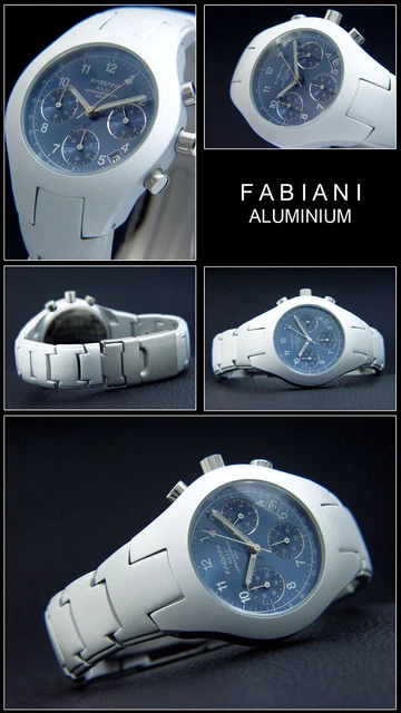FABIANI OROLOGIO DA Uomo Cronografo Alluminio Azurblaues Quadrante 39mm Leggere EUR 69 30 PicClick IT
