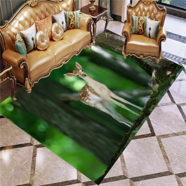 Alfombra antideslizante antideslizante de dormitorio con estampado de ciervos de sika alfombra de piso alfombra
