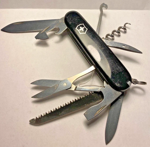 Victorinox Huntsman Swiss Army Knife 91mm Multi Tool 15 Functions Black