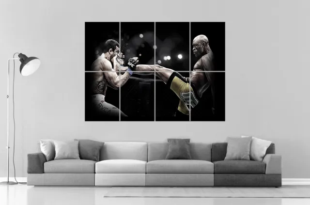 UFC Vitor Belfort Vs Anderson Silva Wall Arte locandina Grande Formato A0 Stampa