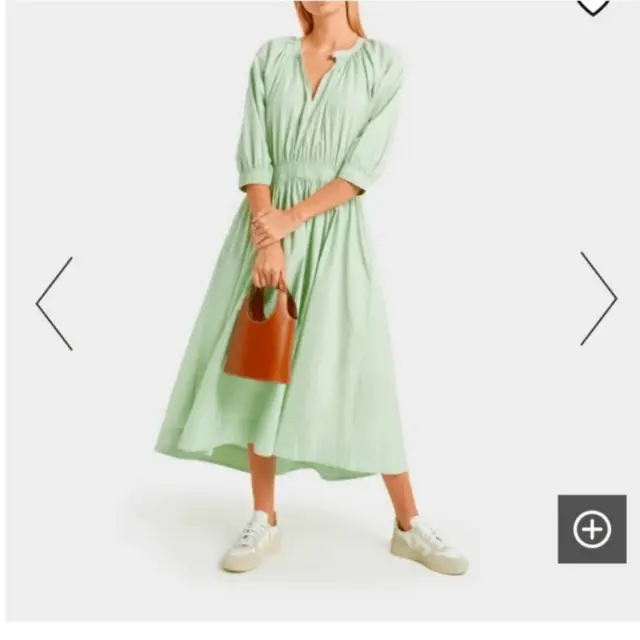 APIECE APART Mint Green Organic Cotton Summer Dress - Size Large