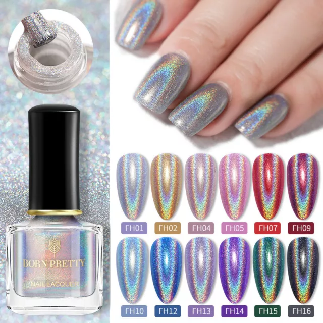 BORN PRETTY Pearl Glitter Nail Polish Thermal Nail Art Varnish Manicure Base Top