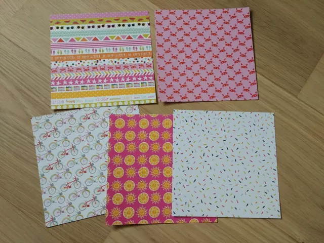 5 Design Papiere/Paper Pad AMERICAN CRAFTS SUNNY- Scrapbooking 6x6 - Sommer #2