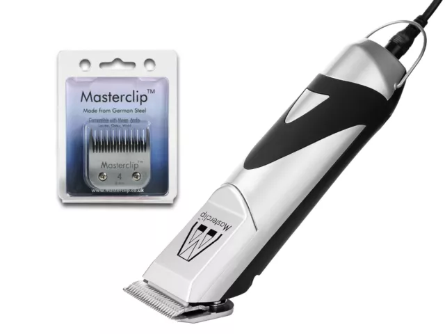 Chow Chow Dog Clippers Trimmer Set with 2 Premium Steel Blades by Masterclip