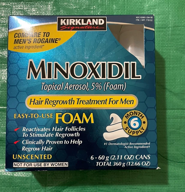 KIRKLAND MINOXIDIL 5 Foam Men Hair Regrowth Treatment Hair Loss