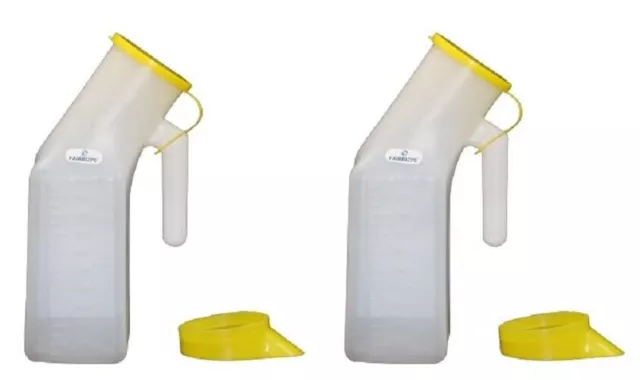 Urinoirs pour hommes, bouteilles de pipi de 2000 ml avec couvercle,  bouteille d'urinoir anti-éclaboussures