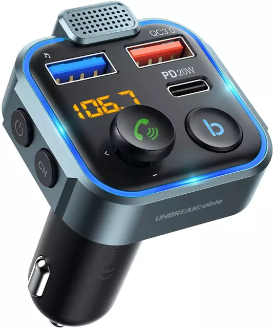 COCHE FM TRANSMISOR compatible Adaptador Música estéreo Receptor Bluetooth  5,0 EUR 12,46 - PicClick IT