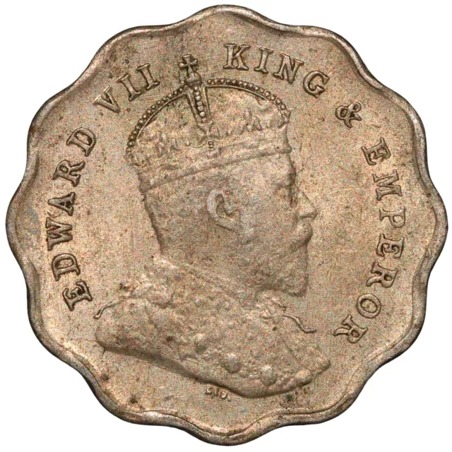 1907 B British India Edward VII 1 Anna Coin 2