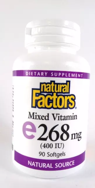 Natural Factors Mixed Vitamin E268Mg 90 Capsules - 07/2028