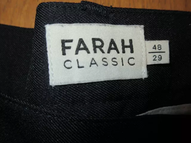 mens Farah navy blue smart trousers, size 48 29 leg 3