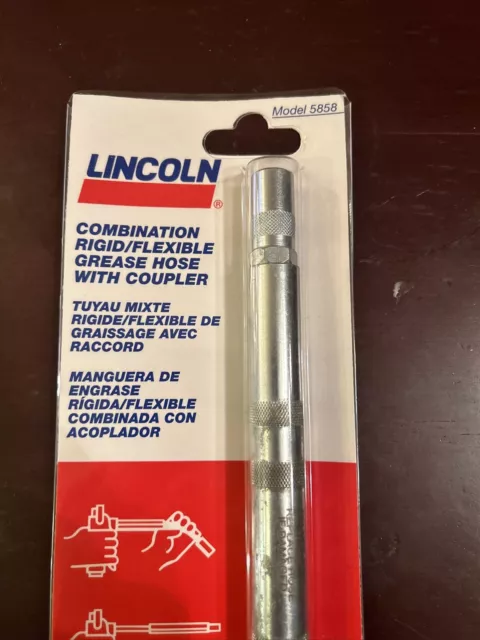 Lincoln 5858 Combination Rigid/Flexible Grease Hose With Coupler **NEW**