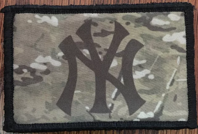 New York Yankees Subway Sign Morale Patch Tactical Military Army Baseball Flag 3