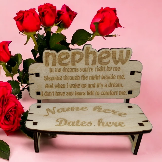 IN LOVING MEMORY nephew memorial bench funeral keepsake remembrance
