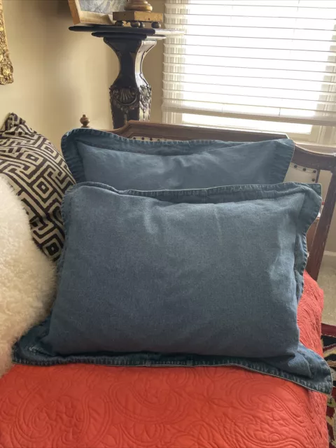 Tommy Hilfiger Home Standard Denim Pillow Sham Set Of Two