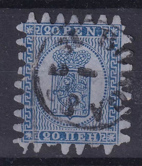 Finlandia 1866-70 - Stemma 20p Francobollo Usato n.8