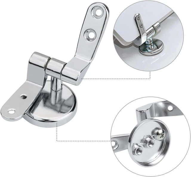 Kit Cerniere Per Sedile WC - Sgancio Rapido In Lega Di Zinco, Adatto Per Fori 7-8mm, Fissaggio Superiore - Foto 10