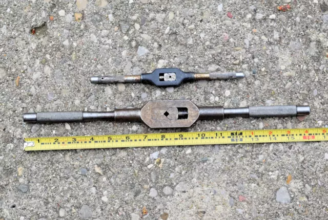 Lot of 2 Tap & Die Handles Wrench Handle 9" & 16" Long MS